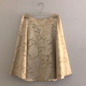 Nicole Miller gold leaf skirt